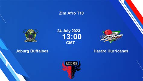 zim afro t10 live score|Harare Hurricanes vs Joburg Buffaloes, 10th Match, Jul 24, Zim .